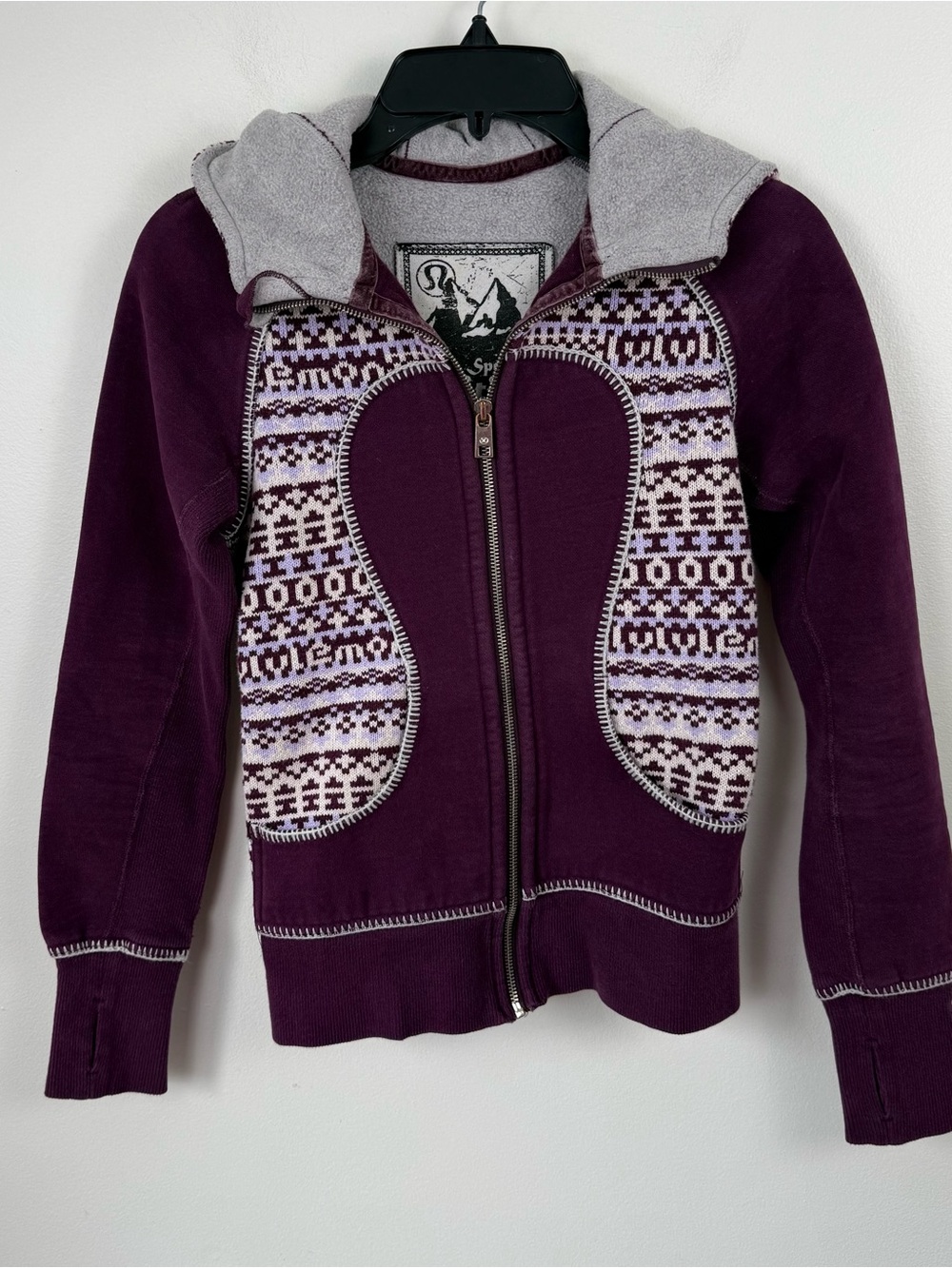 Lululemon Special Edition Scuba Plum Purple Hoodie Jacket Size 2